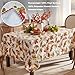 Newbridge Rustic Acorn & Leaf Fall Vinyl Tablecloth with Flannel Backing, 52 x 52 Inch Square – Autumn Thanksgiving Dining Room Table Cover