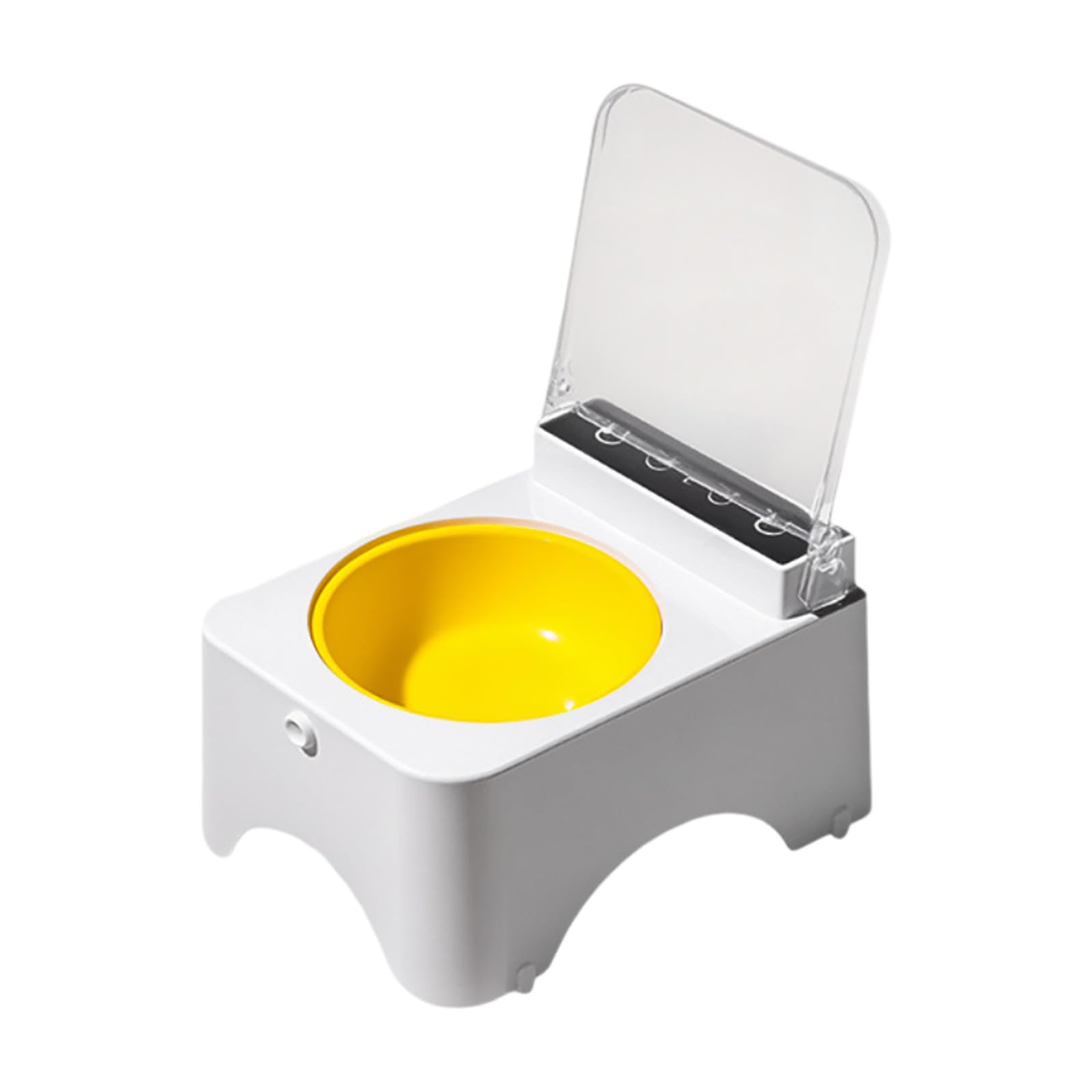 2026 Smart Feeder with Infrared Sensor Automatic Lid Cat Bowl Feeder (Yellow, 22 x 16.6 cm)
