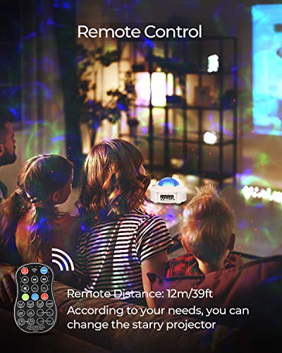 Proiettore Stelle Lampada 360 Rotazione 33 Modalit Altoparlante Musicale Bluetooth con Timer Telecomando Cielo Stellato Luce Notturna Regalo per bambini Adulti Compleanno Party Natale (Bianco) - Image 7