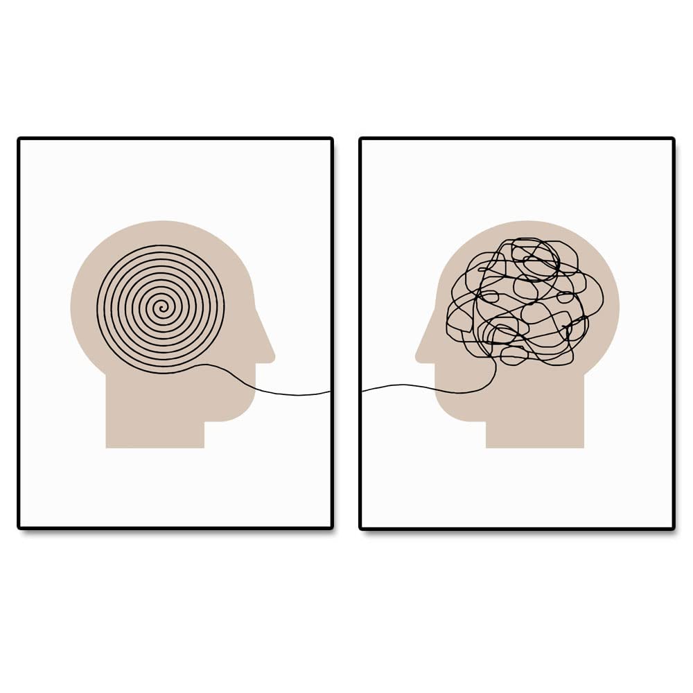 Talking Helps Office Wall Decor Therapy Art Therapist Office Decor Mental Health Wall Art Counsellor Office Poster Talking Heads Workplace Art Print Set of 2 Prints, No Framed (11x14 INCH)