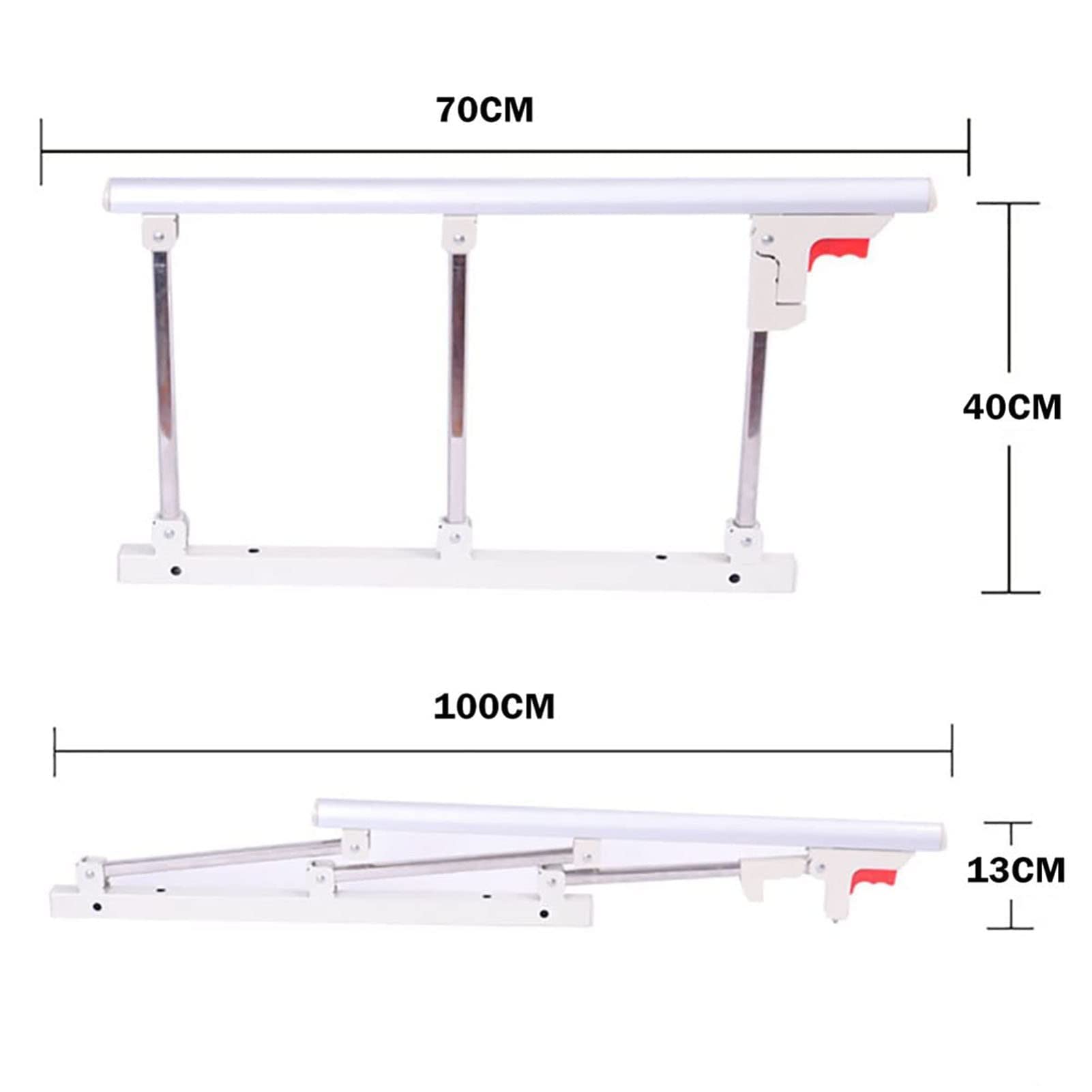 Barandillas de Seguridad para Camas Plegables, fáciles de Montar, barandillas de Cama Plegables para Personas Mayores, Disponibles para la mayoría de los tamaños de Cama, manijas d