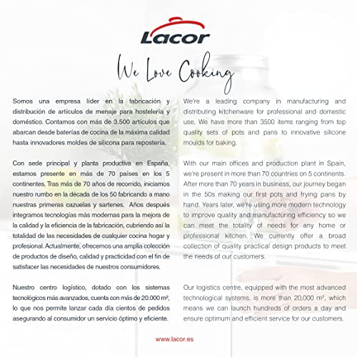 Lacor - 61955 - Wasserkannenhalter, Getränkespenderhalterung, Kannenhalter mit Ref. 61951, Easy Cleaning, Stahldraht, widerstandsfähig und langlebig, 19,5 x 18,5cm, Mattschwarz