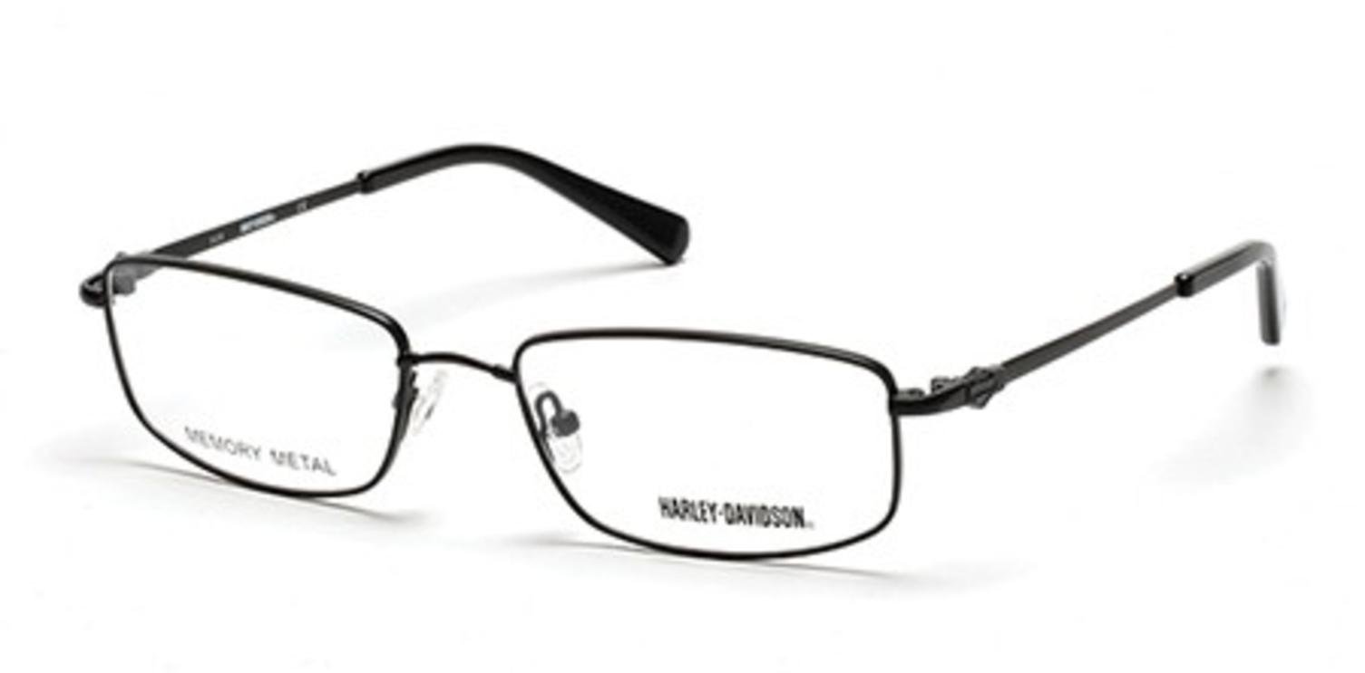Harley Davidson Eyewear HD0760 Eyeglass Frames - Matte Black Frame, 55 mm Lens HD076055002