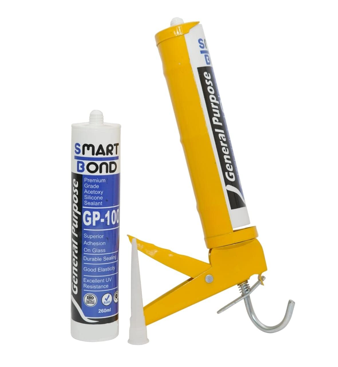 Smart Bond GP 100 Premium Silicone Sealants With Applicator Gun - CLEAR (260ml)
