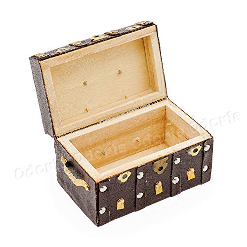 Odoria 1/12 Miniature Suitcase Travel Trunk Dollhouse Decoration Accessories #TOP1