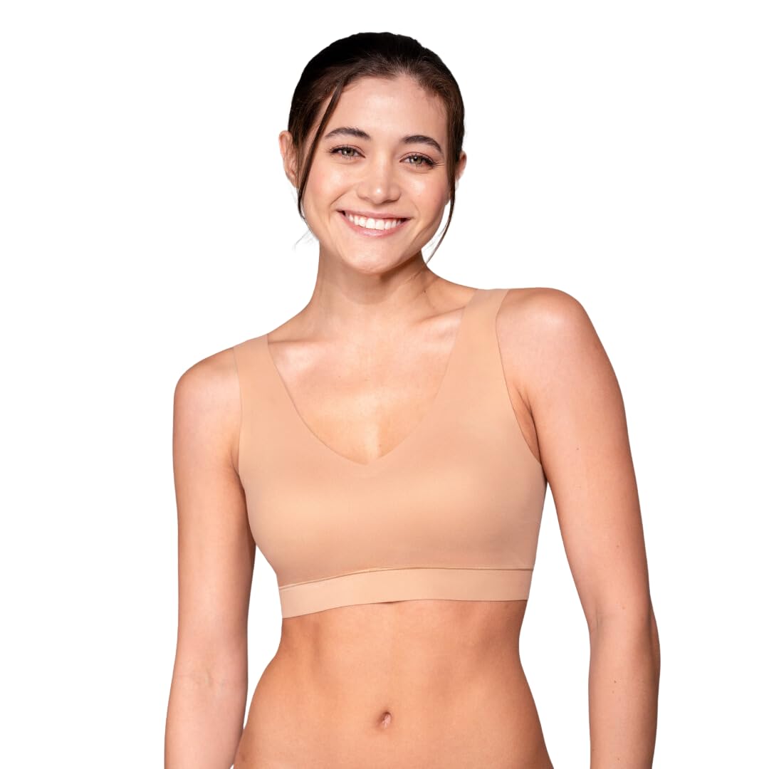 Floatley Cozy Bra Comfort Wirefree Full Coverage Seamless Bra with Embedded Pad for Women