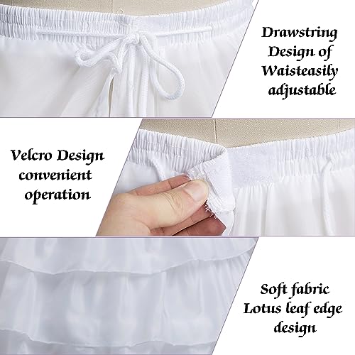 Women's Crinoline Petticoat, 4 Hoop Long Crinoline Skirt for Women, Half Slips Ball Gown Underskirt for Wedding3