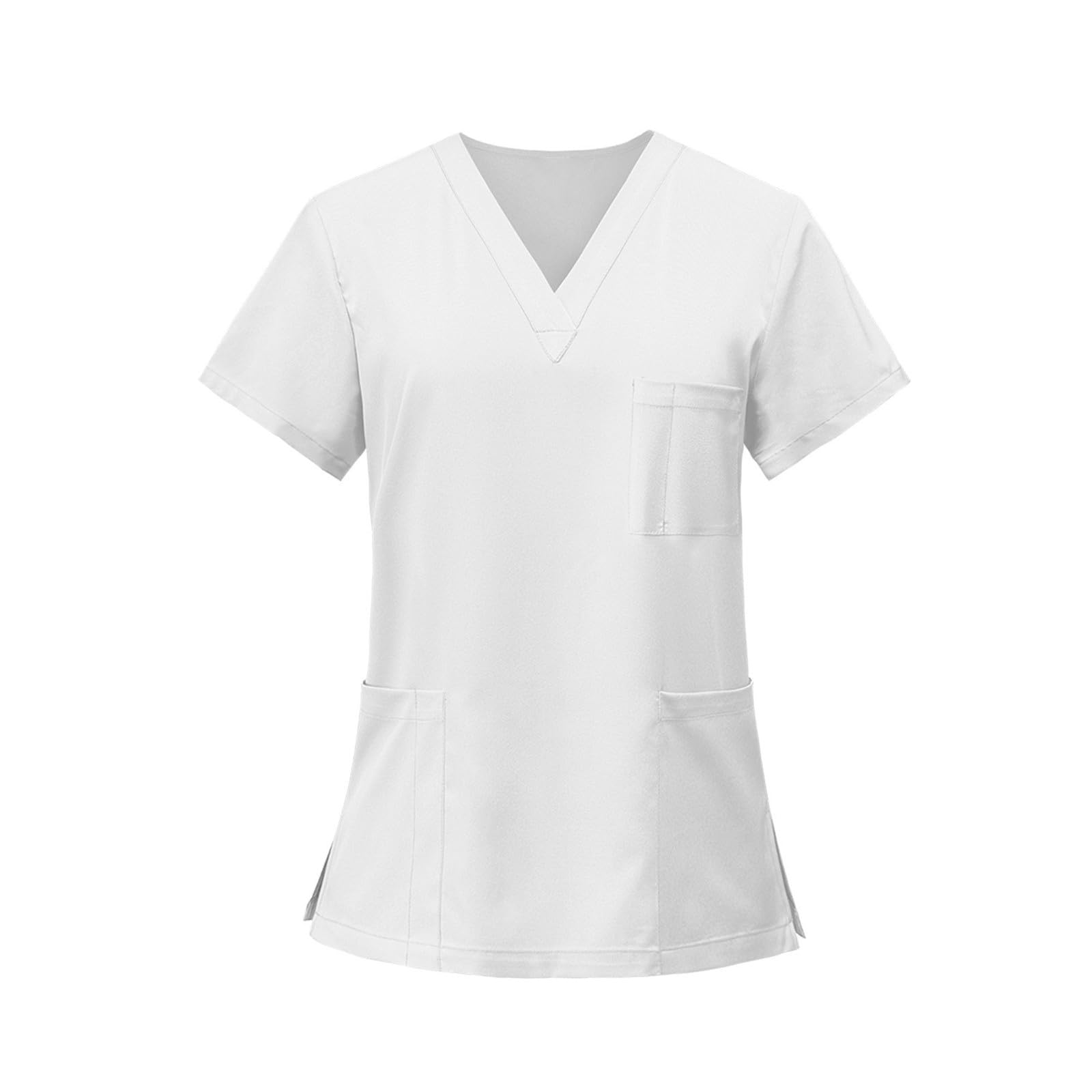 Scrubs for Women Tops Stretch V Neck Medical Shirts Short Sleeve Nurse Uniform Workwear Quick Drying Healthcare Top