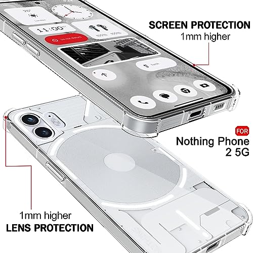 Image of TheGiftKart TPU+PC Crystal Clear Back Cover Case For Nothing Phone 2|360 Degree Protection|Shock Proof Design|Transparent Back Cover Case For Nothing Phone 2 (Transparent Bumper)