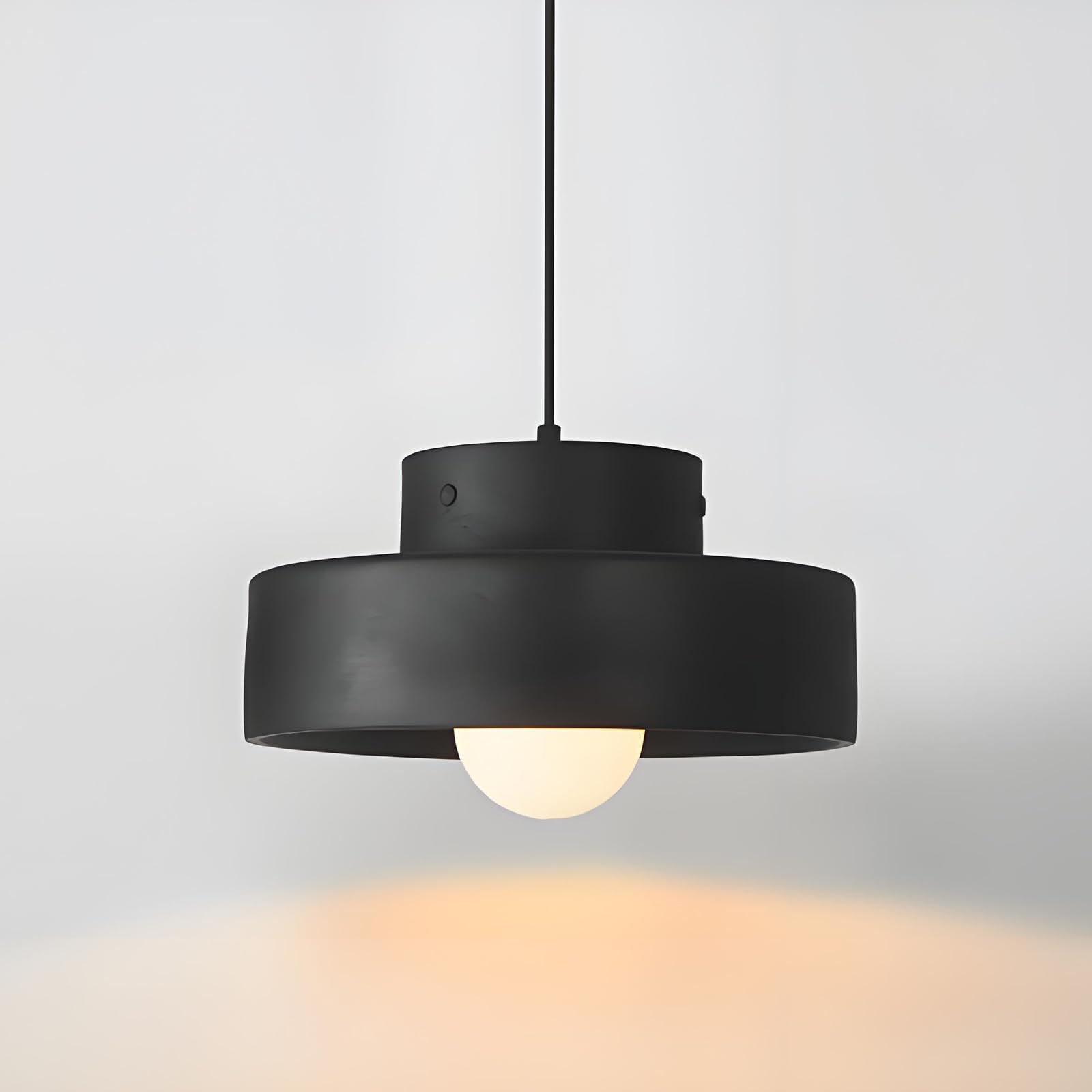 YNVIOZM 11.8" Resin Pendant Light Nordic Minimalist Hanging Ceiling Lighting Fixture for Kitchen Island Dining Room Bedroom