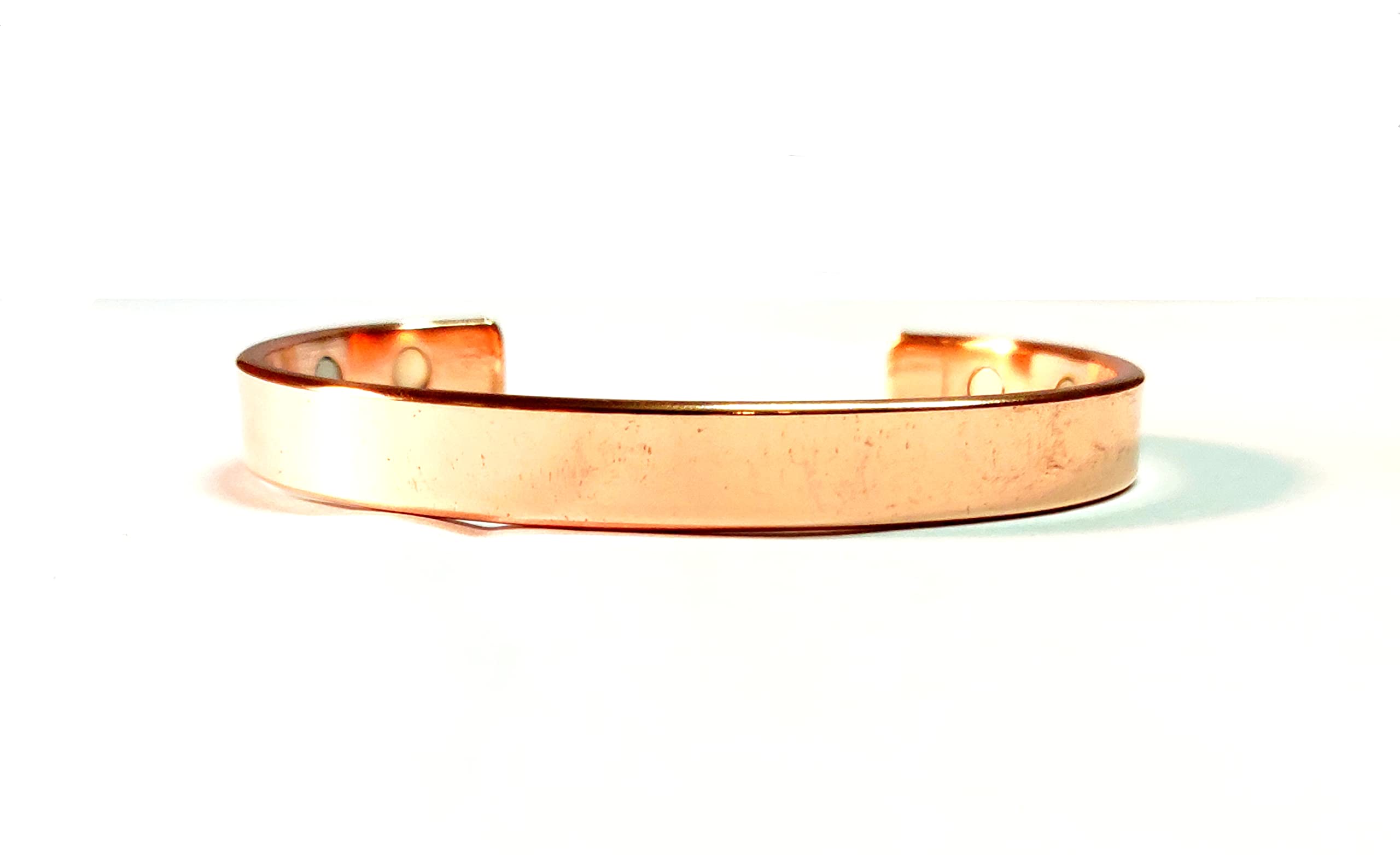 'K'razy'S'tone - Healing 6 Magnets Plain Pattern Copper Peace Yoga Meditation Jewellery Bracelet For Men & Women