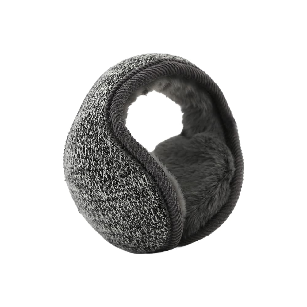 haozaikejiUnisex Winter Ear Muffs for Women Men Knitted Ear Warmers Fashion Fleece Lining Warm Thermal Soft Earmuffs Adjustable Foldable Plush Ear Covers for Running Cycling Sports Outdoor Ear Protection
