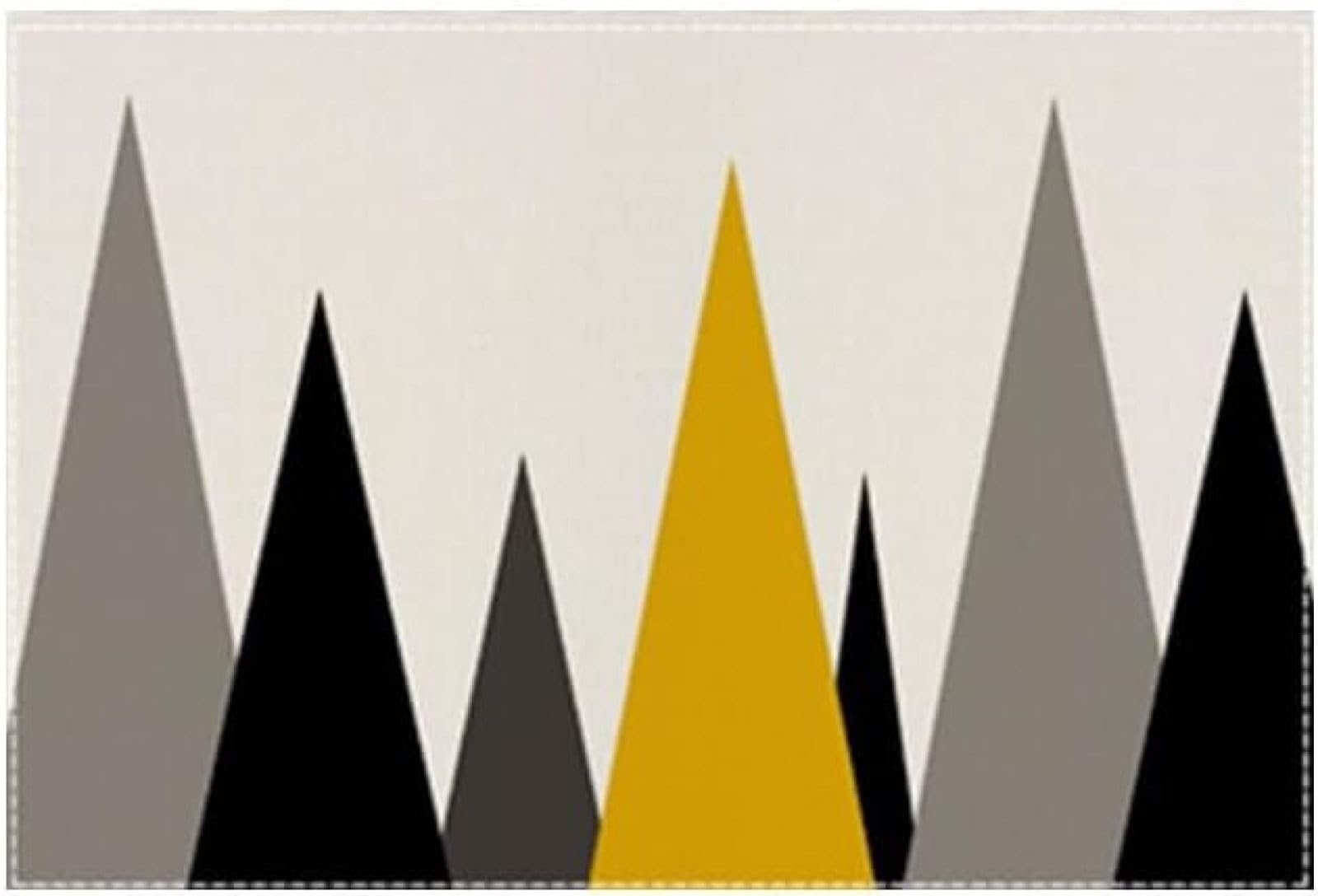 ROMOER Placemats Grey Yellow Table Mats Set Of 8 Place Flax Table Mats Heat Resistant Insulation Table Mats Stain Resistant Table Placemats Non-Slip Waterproof Dinner Mats Decor,Set Of 8