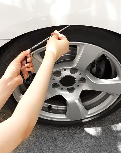 QWORK® Dellen Reparaturset Auto, Ausbeulwerkzeug, Hagelreparaturset, 6 Types of Dent Repair Iron Bars