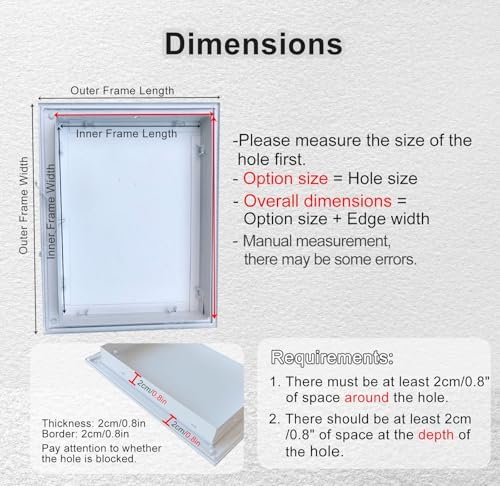 Aluminum Access Panel 12x12 Inch - Easy Access Door with Buckle, Wall Cover Plate for Plumbing & Electrical Cables, Durable Service Shaft Door (White)