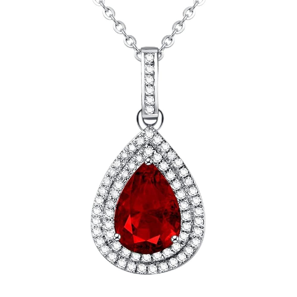 LLXYWJ Collana con Pendente in Turchese Naturale S925 per Gioielli con smeraldi a Goccia d'Acqua fine da Donna