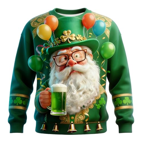 Sweat lutin vert à manches bouffantes pour résoudre le manque de confort des tenues de Noël