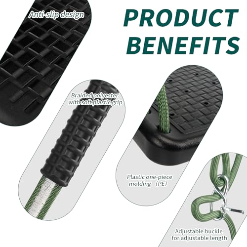 Image of Heavy Duty Swing Seat, Tree Swing for Kids with Adjustable Rope Non-Slip Tree Straps Set Accessories for Backyard Patio Garden Playground Indoor Outdoor, Black