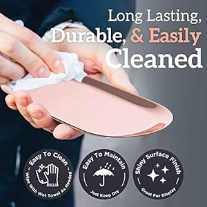 Rose gold organizer trays set of 3premium stainless steel storage plates for jewelry candles towels and accessorieselegant and durable design s m l  urban country home decor