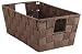 Whitmor Woven Strap Small Shelf Storage Tote, Java