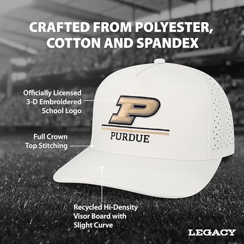 Gorra oficial NCAA Purdue Boilermakers blanca unisex miniatura 3