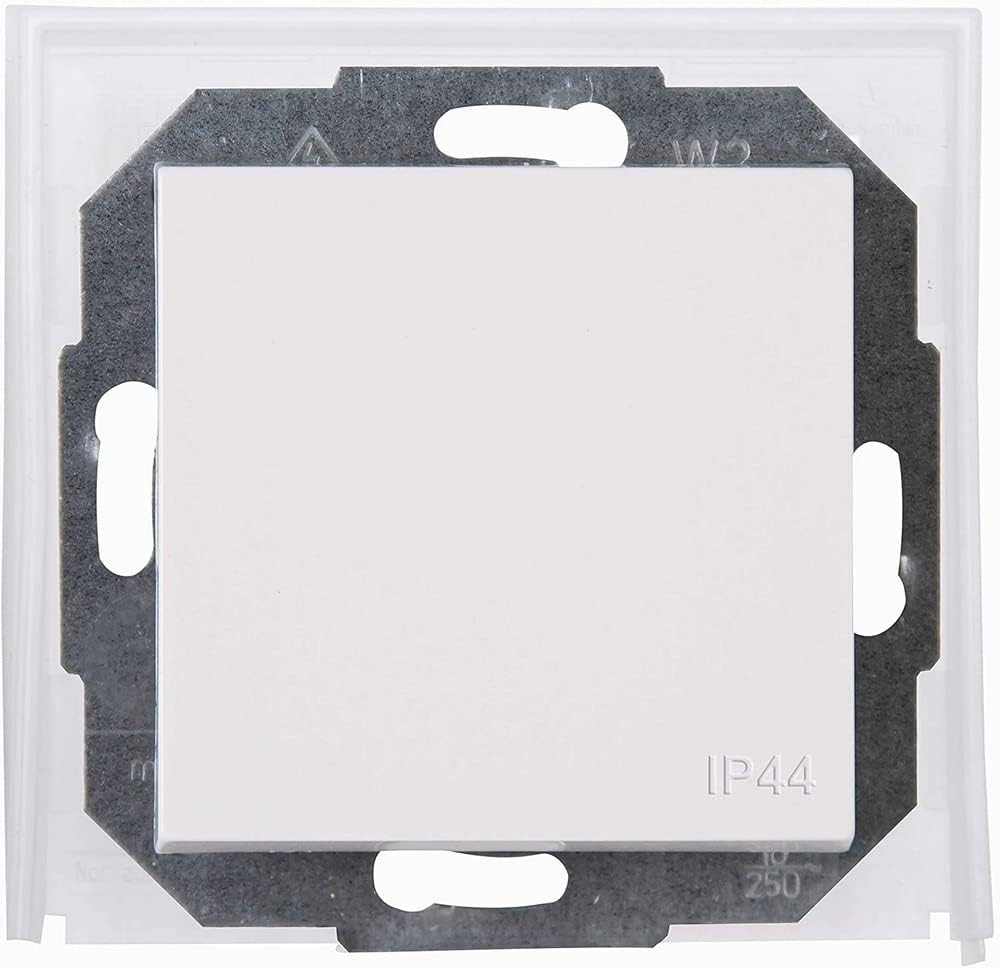Kopp, steel colour Athenis Flush-Mounted Wet Room Off/Toggle Switch, 699647089