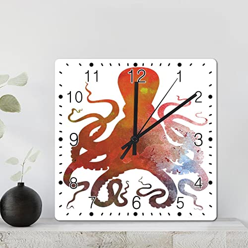 Horloge murale pieuvre de 30,5 cm au design rustique et mécanisme à quartz - 2