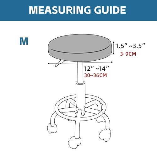 Shukii Stool Covers Round 4 Pack Bar Stool Covers Watedrproof Pu Stool Slipcover With Elastic Stool Cushion Round Bar Stool Seat Covers For Bar Round Chair #TOP1