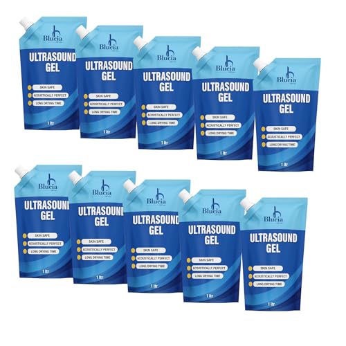 Image of Ultrasound Transmission gel (1 Liter) (Blue) for physiotherapy | Ultrasound gel | sonography gel | US gel | gel | sonography gel Pack of 20