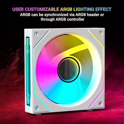 Image of Ant Esports StackerFlow 3-In-1 120mm ARGB Stackable Case Fan with Wire-Free Daisy Chain - White