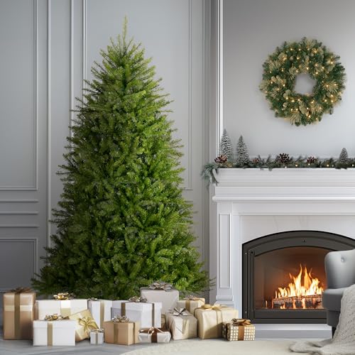 Image of National Tree Company 6.5 ft Unlit Dunhill Fir Full Artificial Christmas Tree, 1,838 Tips, Includes Stand, Green