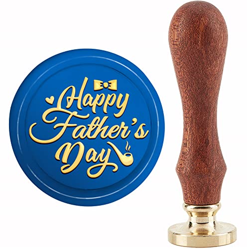 CRASPIRE Happy Father's Day Wax Seal Stamp Love Dad Timbri di Ceralacca 30mm Retro Vintage Testa di Timbro Rimovibile in Ottone con Manico in Legno per Biglietti D'Invito per La Festa del papà Regalo CRASPIRE Happy Father's Day Wax Seal Stamp Love Dad Timbri di Ceralacca 30mm Retro Vintage Testa di Timbro Rimovibile in Ottone con Manico in Legno per Biglietti D'Invito per La Festa del papà Regalo