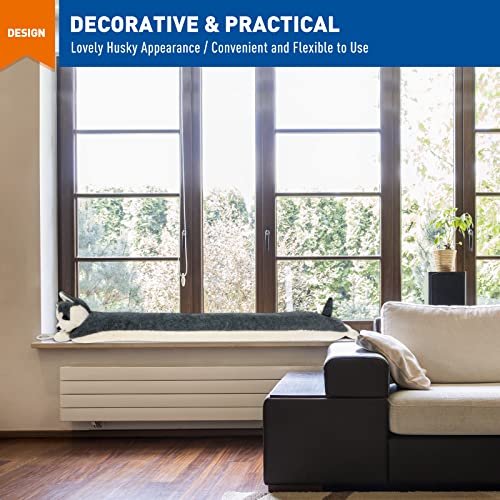 Magzo Under Door Draft Stopper 36 Inch, Cute Husky Dog Door Draft Blocker Sound Noise Cold Air Wind Dust Proof Energy Saving… #TOP3