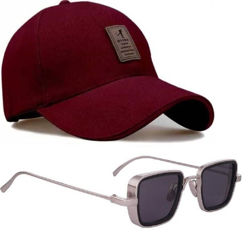 Giffemans Latest Baseball Cotton Summer Fashion Cap for All Season Sports, Adjustable Buckle Casual Caps Adjustable Baseball Sport Cap & Sunglass|Black Sunglasses Combo for Men & Boys.-image-26