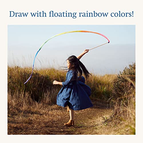 image for Sarah's Silks Rainbow Streamer - 8' Long Ribbon Wand for Kids, Pretend