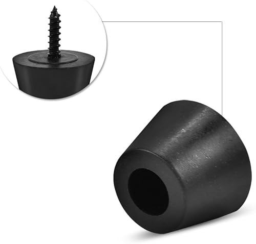 Miniatura 7 de Pies de goma, 8 almohadillas de goma de repuesto de 1.181 x 0.787 in con tornillos a juego, para altavoz de alta fidelidad, guitarra, amplificador,