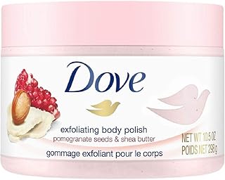 Dove Exfoliating Body Polish Scrub For Silky, Soft Skin Pomegranate and Shea Butter Body Scrub Exfoliates and Provides Las...
