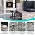 Muphyers 6-Piece Outdoor Patio Furniture Set Wicker Sectional Sofa Set, Patio Conversation Set with Thickened Cushions & Chunky Arms for Garden, Backyard, Poolside, Dark Grey