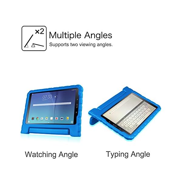 Fintie Shockproof Case for Samsung Galaxy Tab A 10.1 (2016 NO S Pen Version), Light Weight Convertible Handle Stand Kids Friendly Cover for Samsung Galaxy Tab A 10.1 Inch (SM-T580/T585/T587), Blue - Image 4