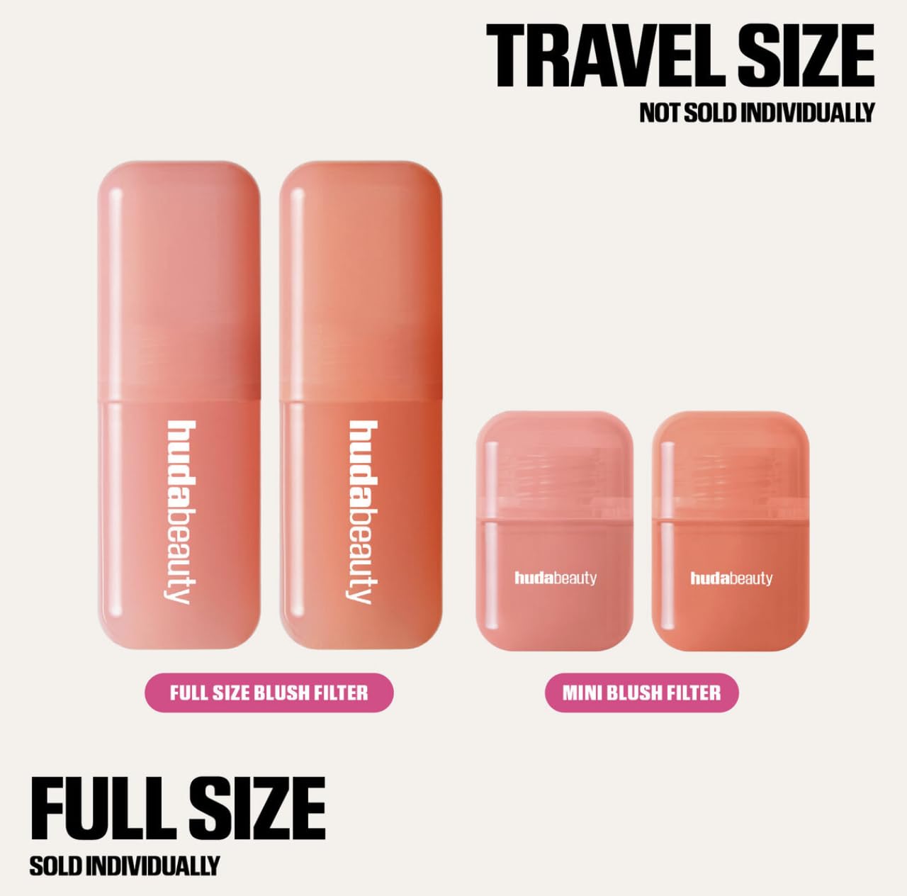 Huda Beauty Baby Blush Duo Pink And Peach, 2x2ml