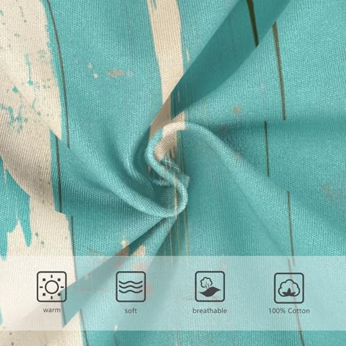 KLL Teal Turquoise Green Painted Wood Toddler Boy Pure Cotton Briefs Underwear Cute Children Undies3