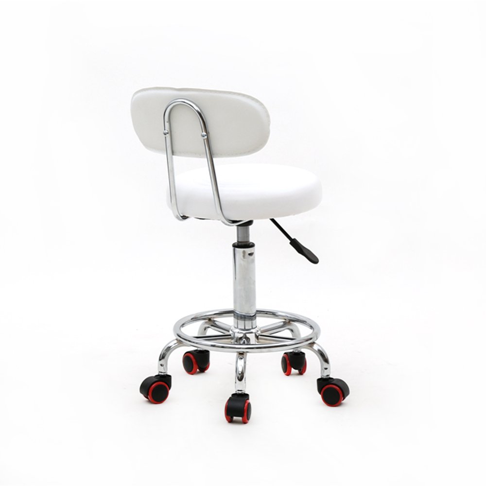 Alightup Bürohocker mit Rollen, professioneller mit Rückenlehne, 360° drehbar, höhenverstellbar – für Massagesalon, Küche, Büro, Klinik, Pub, Näharbeiten, Malerbedarf und Klavierspieler
