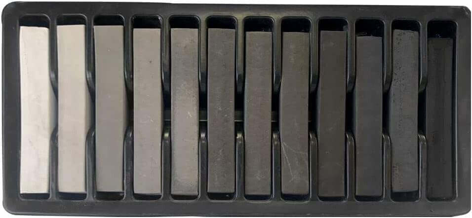 Set of 12 Grey Soft Pastels - Drawing and Scrapbooking - Ideal for Kids, Beginners, Teachers, and Artists