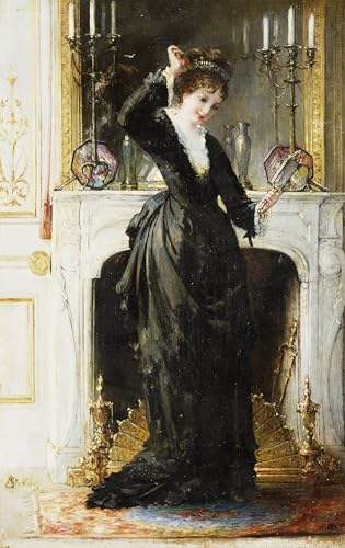 Lienzo decorativo para pared vintage: pintura mural de Alfred Emile Stevens 60x90cm