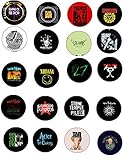 20 Pcs Grunge Rock and Roll Singers Pinbacks for Jackets, Backpacks, etc.