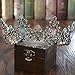 S SNUOY Baroque Crowns for Women Full Round Birthday Tiaras Vintage Rhinestones Queen Crowns for Birthday Party Prom