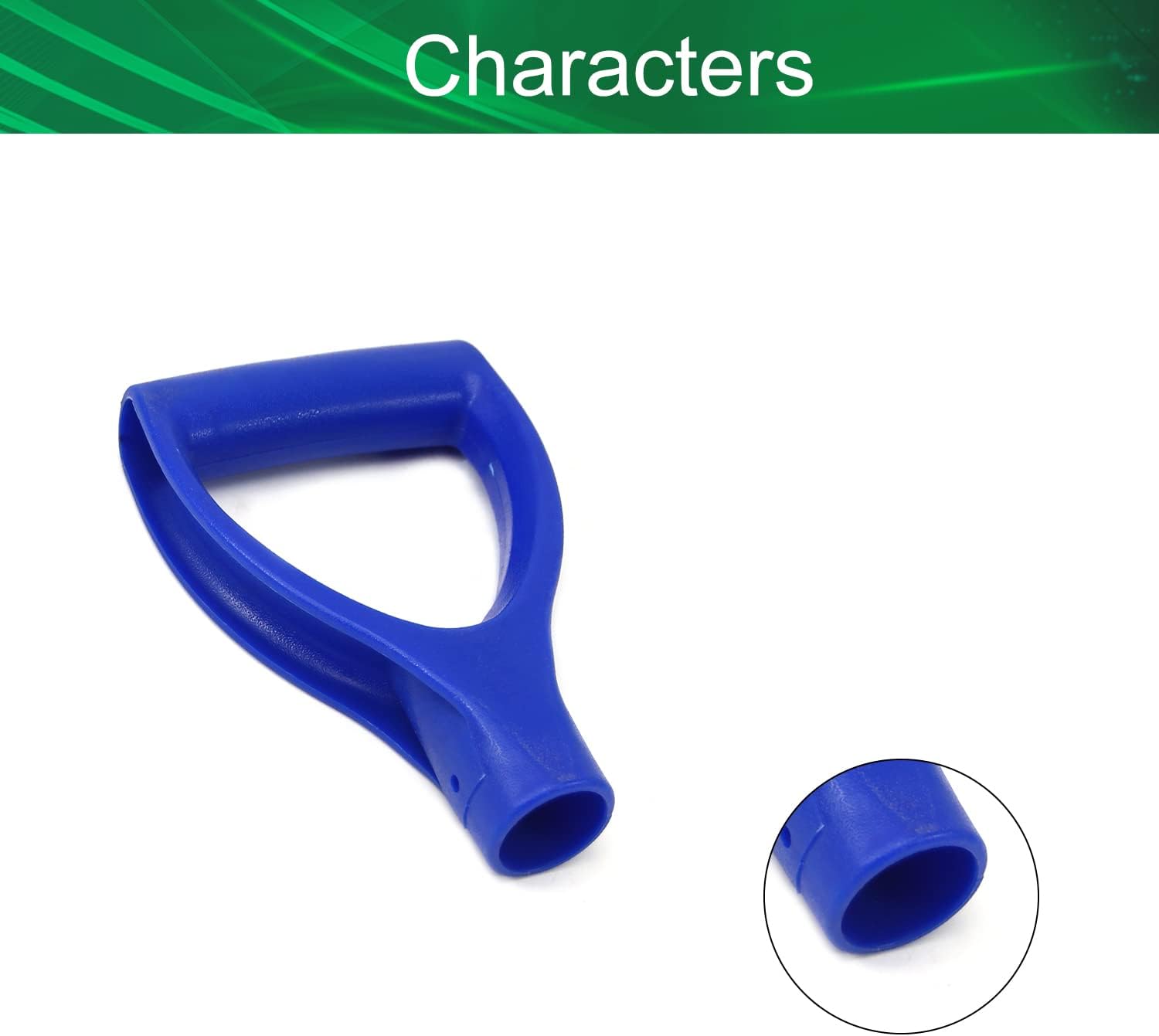 2Pcs Blue PVC D-Grip Shovel Handles, 32mm Inner Diameter, Multi-Purpose Shovel/Spade Hybrid Garden Accessories