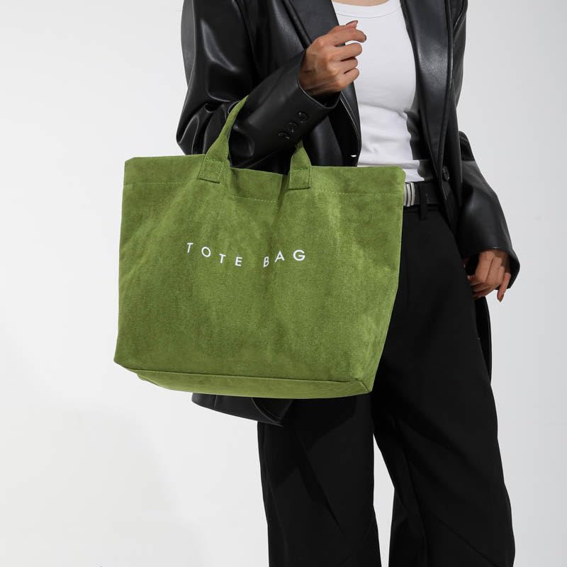 Bolso tote de gamuza para mujer grande miniatura 2