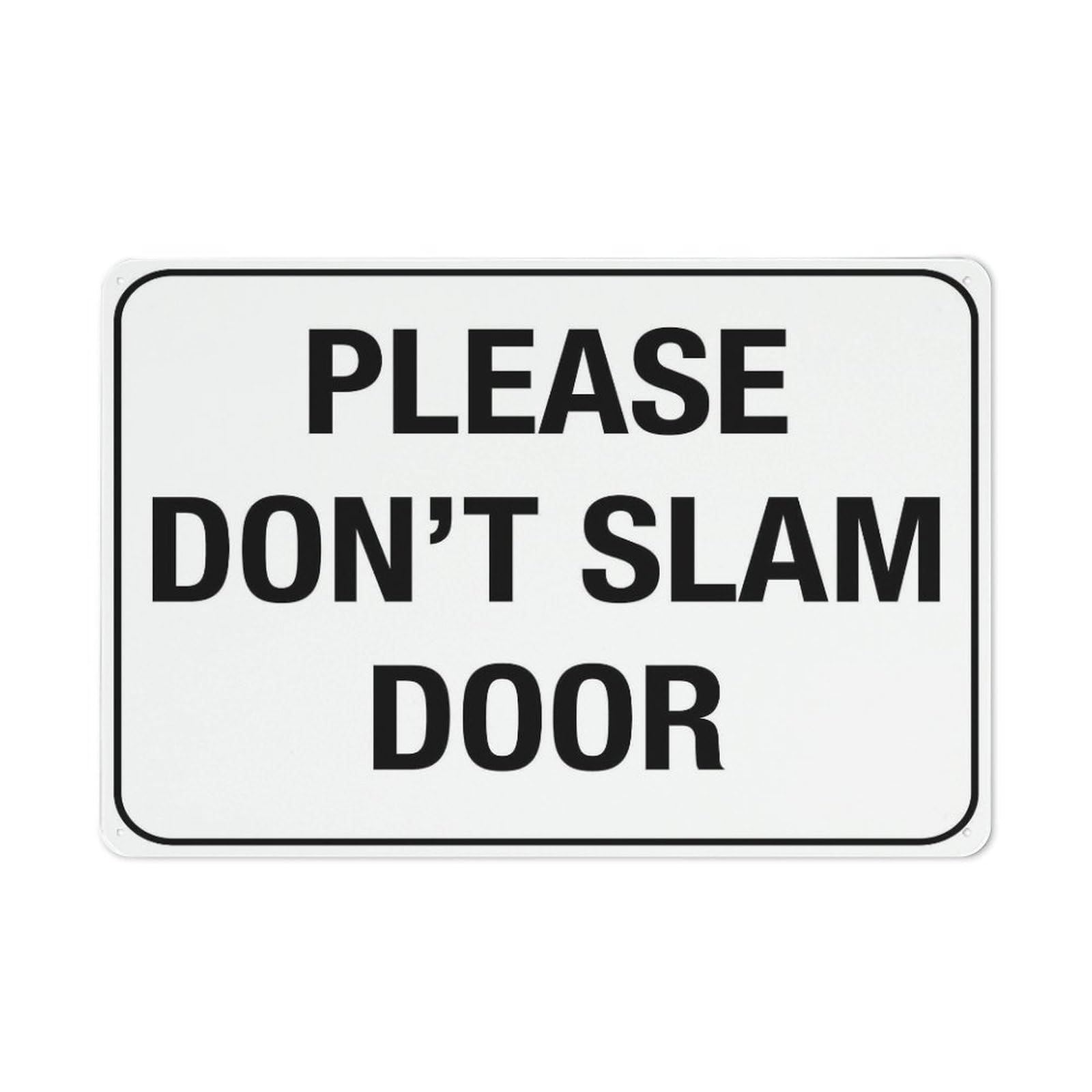 Xewazd A2025 Street Sign Metal Tin Signs Please Don't Slam Door 8"X12" Aluminum Sign - Rust-Resistant, Weather-Durable, Easy To Mount