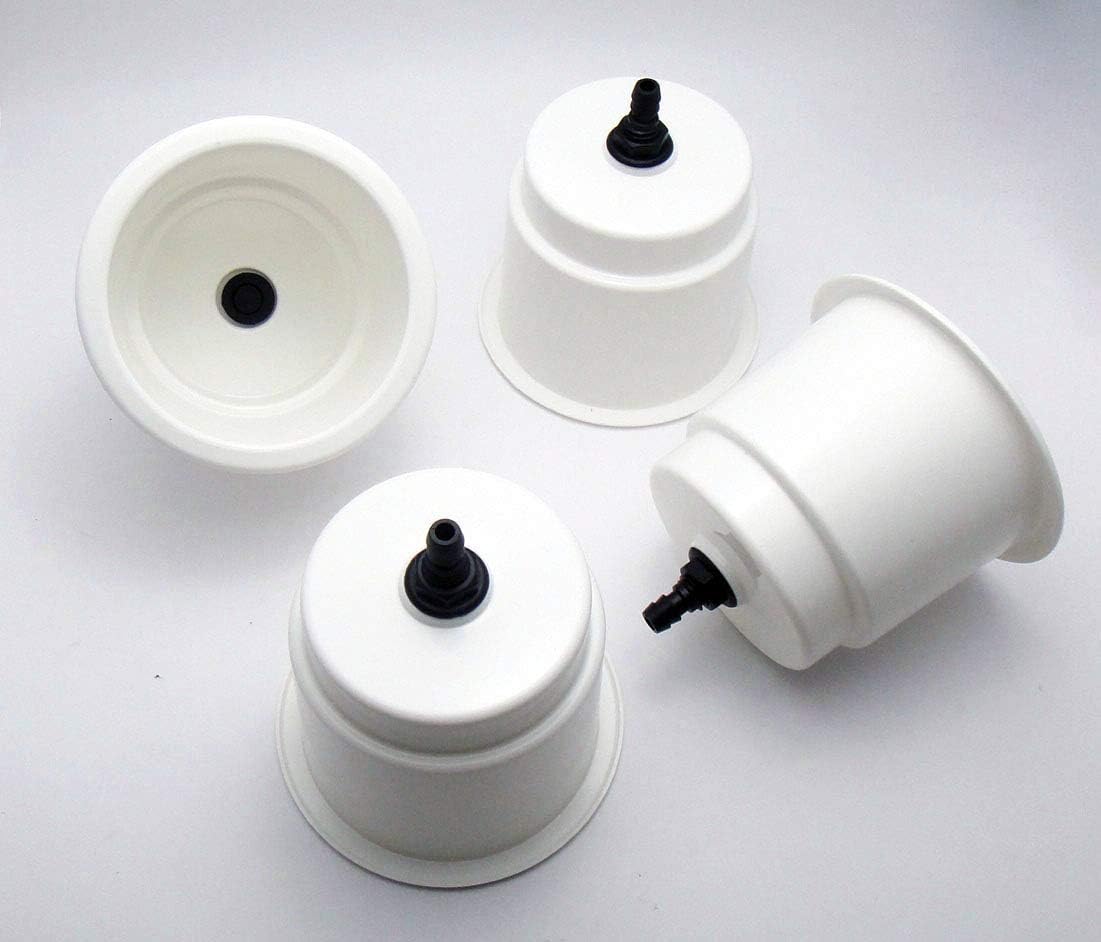 SeaLux Marine Boat WHITE Jumbo Cup Drink Holders (set of 4) fit YETI 30 oz. Rambler Tumblers and Travel Mugs for Boat, RV